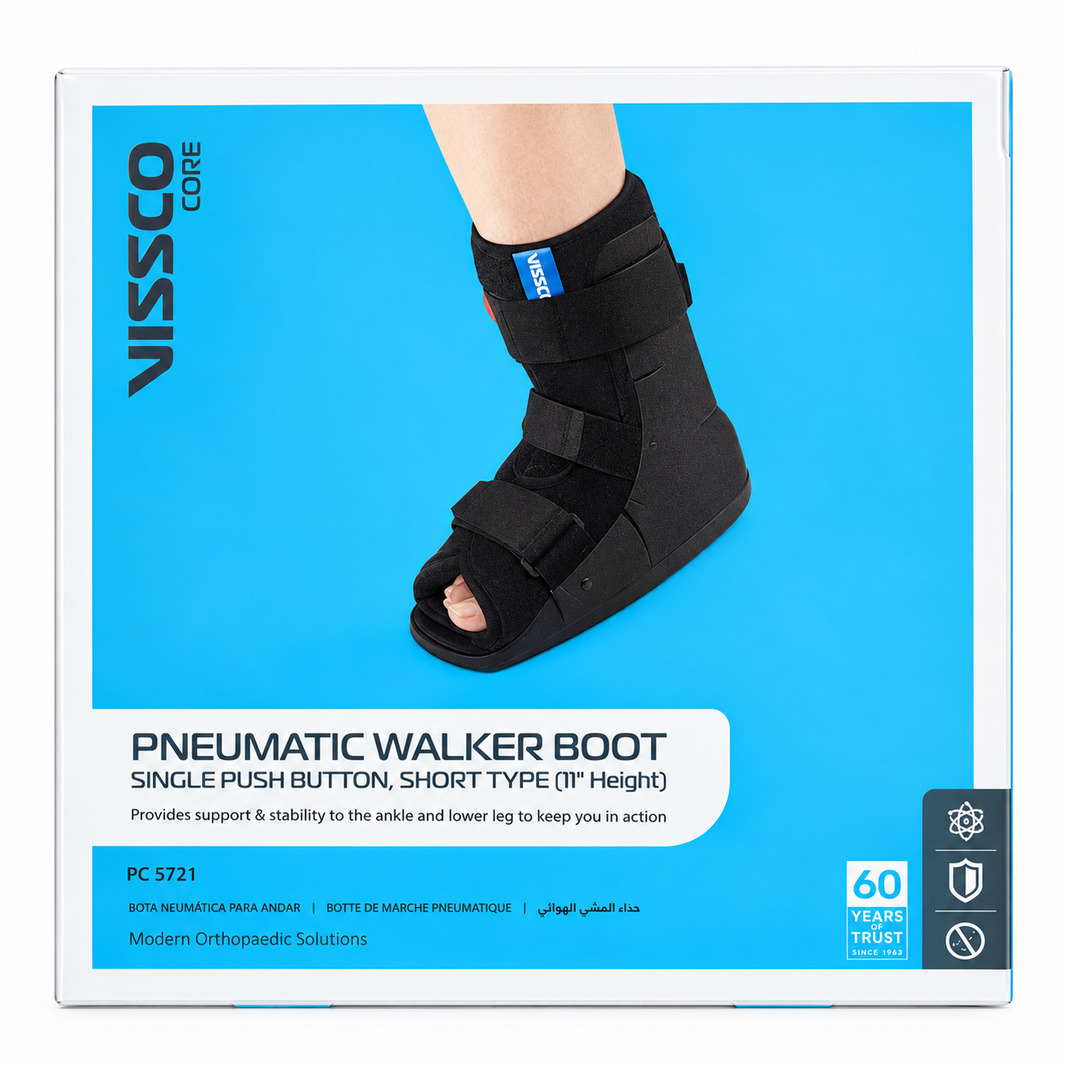 Botte de marche Air Walker courte à compression pneumatique – vue 2 – Mamedica