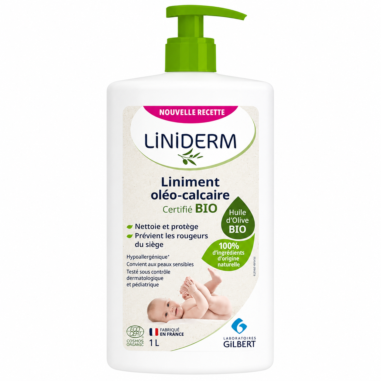 GILBERT LINIDERM NEUTRADERM LINIMENT OLEO CALCAIRE PEAUX SENSIBLES 1 L