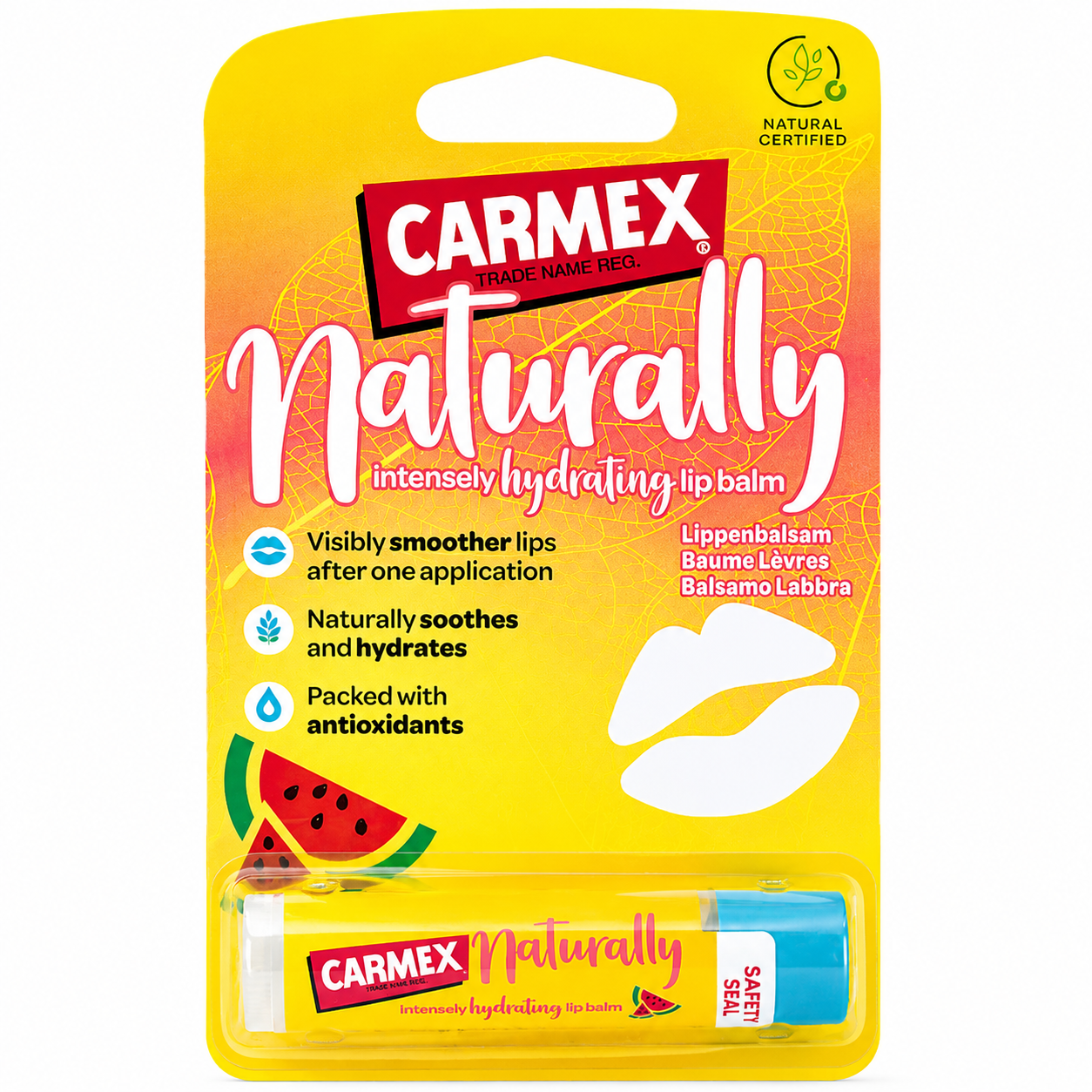 Carmex Naturally baume à lèvres Pastèque 4,25 g