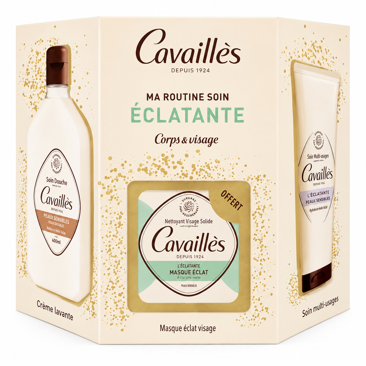 Rogé Cavailles Coffret Creme De Douche Masque Éclat Crème Miraculeuse