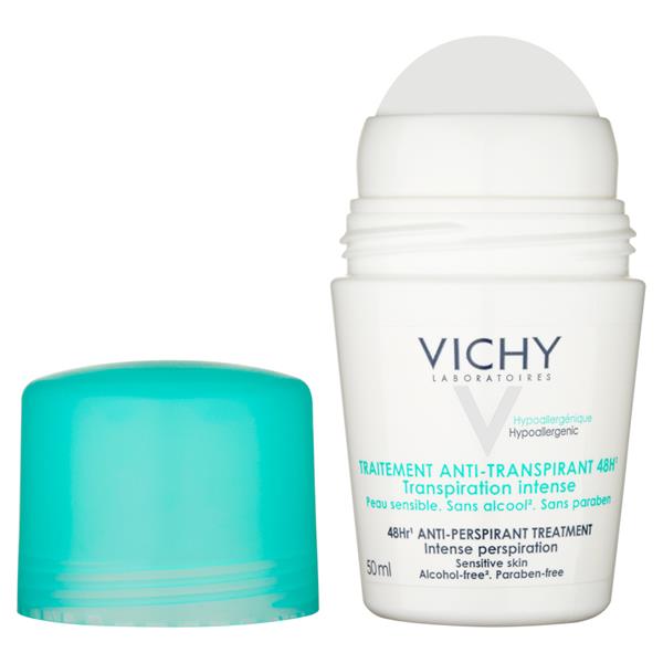 VICHY DEODORANT TRAITEMENT ANTI-TRANSPIRANT 48H ROLL-ON  TRANSPIRATION INTENSE PEAU SENSIBLE 50ML