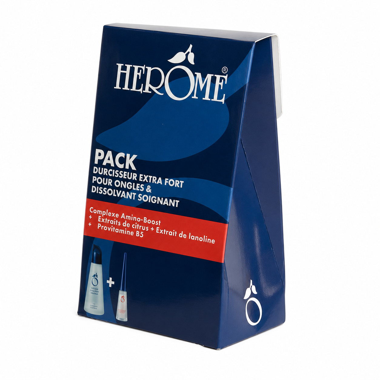 HEROME PACK DISSOLVANT SOIGNANT + DURCISSEUR EXTRA FORT POUR ONGLES