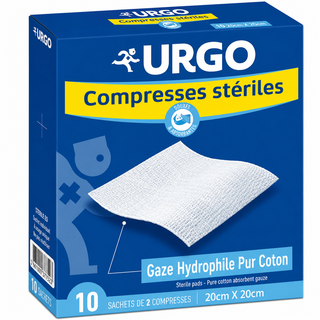 Compresses Stériles URGO – Gaze Hydrophile Pur Coton