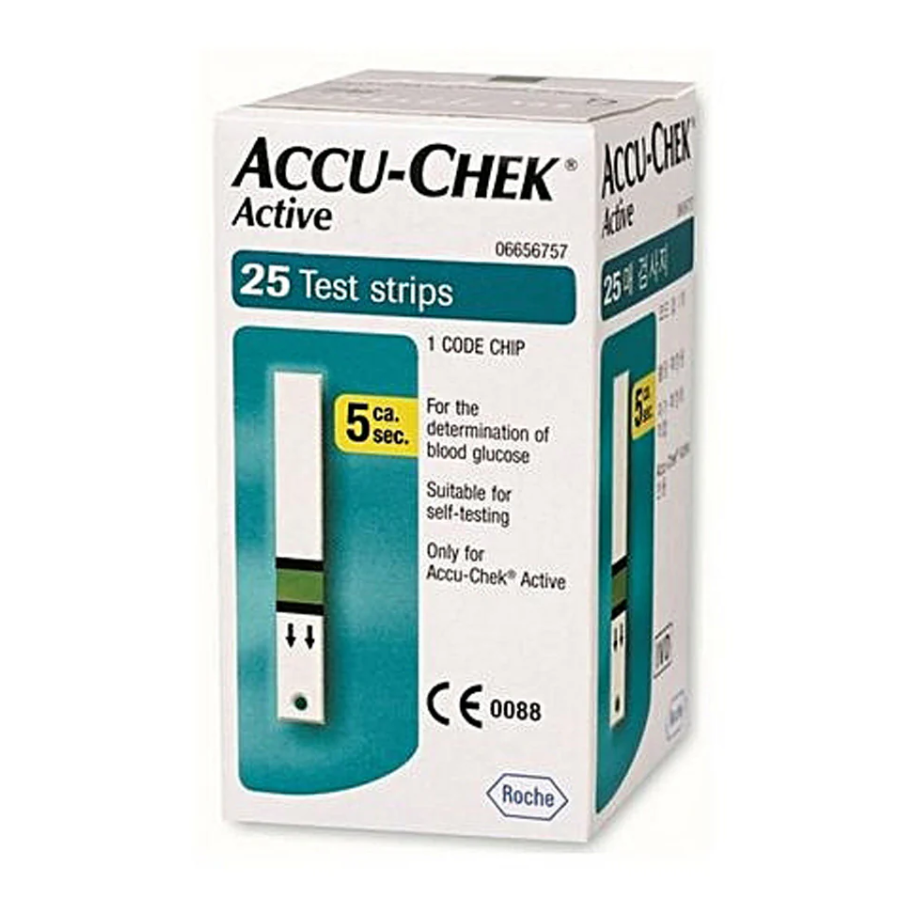 Accu Chek Active De Test De La Glycémie 25 Bandelettes