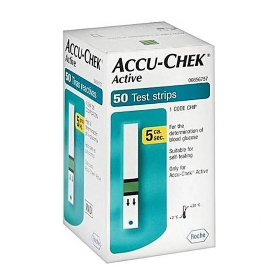 Accu Chek Active De Test De La Glycémie 50 Bandelettes