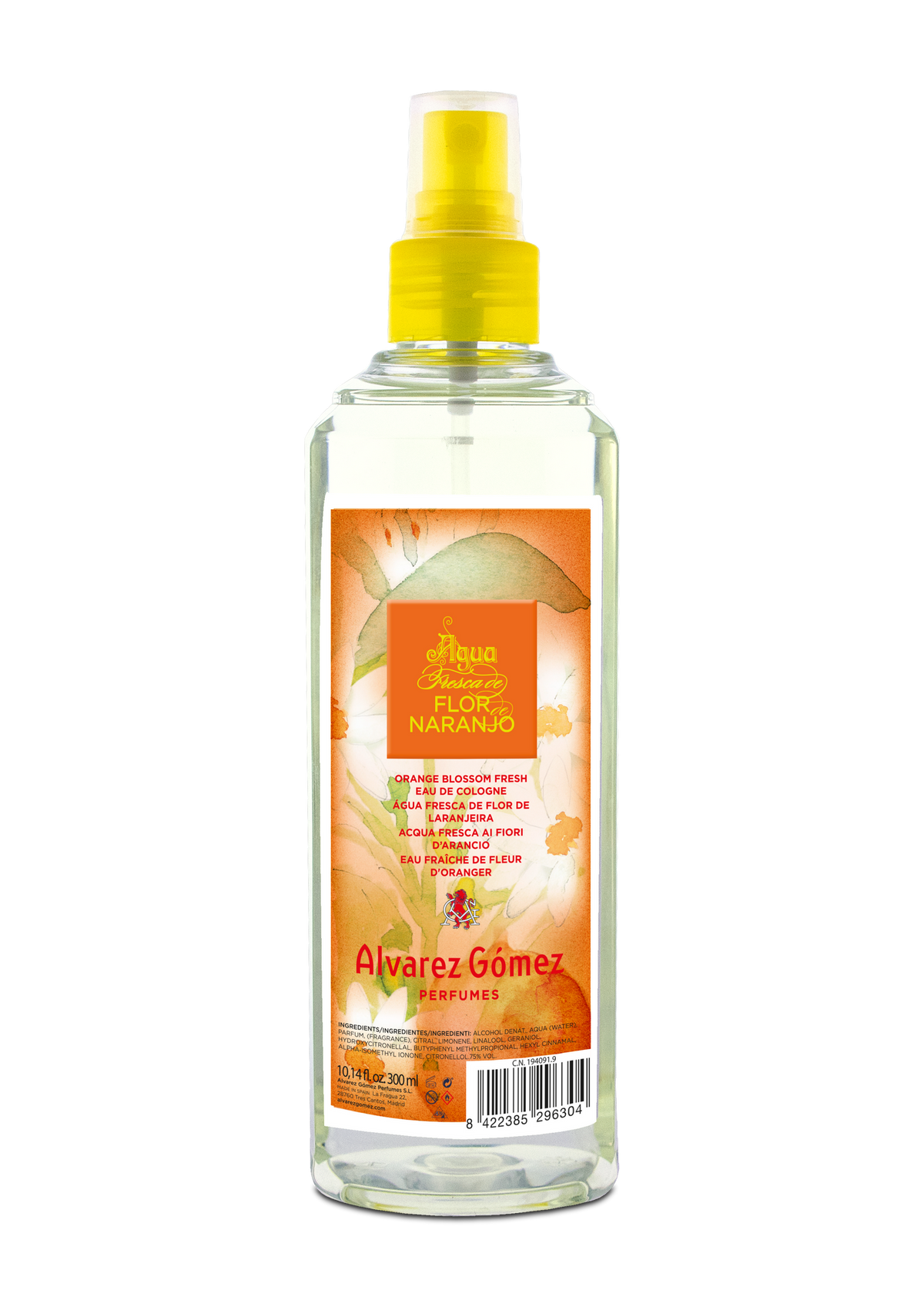 Álvarez Gómez Agua Fresca Flor de Naranjo – eau de Cologne spray 300 ml