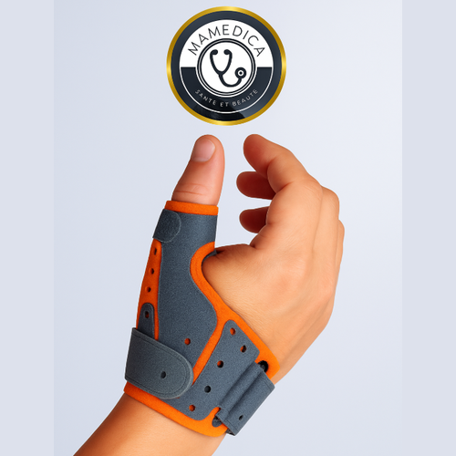 Attelle immobilisation de pouce respirant