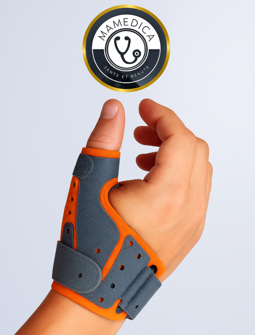 Attelle immobilisation de pouce respirant