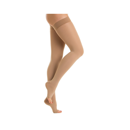 Bas de contention médicaux à bout ouvert en microfibre souple - Classe 2 (23-32 mmHg)