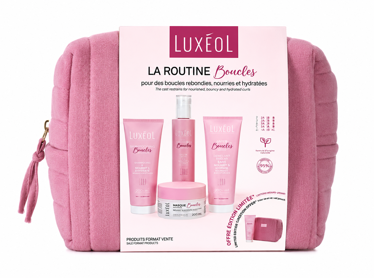 LUXÉOL TROUSSE ROUTINE BOUCLES - 4 SOINS EXPERTS