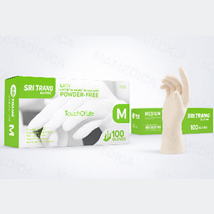 Gants d’examen en latex – Sans poudre 100 unités