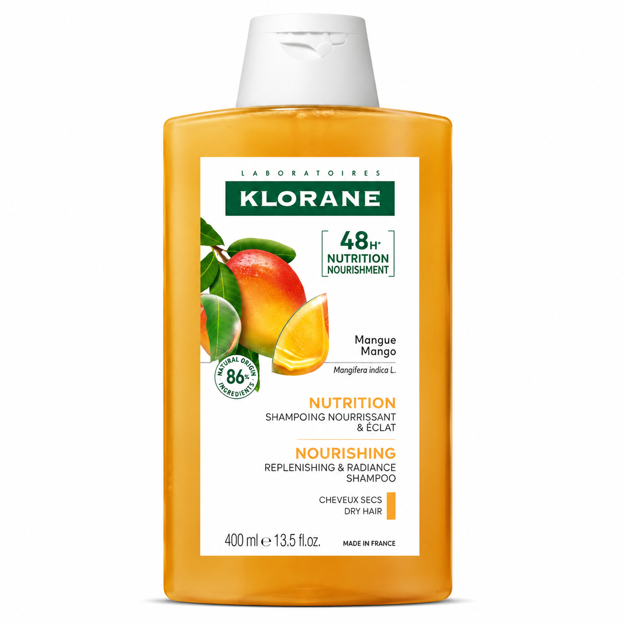 KLORANE BEURRE DE MANGUE SHAMPOOING TRAITANT NUTRITIF 400 ML