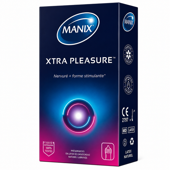 MANIX XTRAPLEASURE NERVURE+FORME STIMULANTE BOITE DE 10