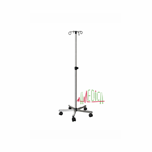 Pied à Sérum en Acier Inoxydable – Hauteur Réglable 115 à 200 cm