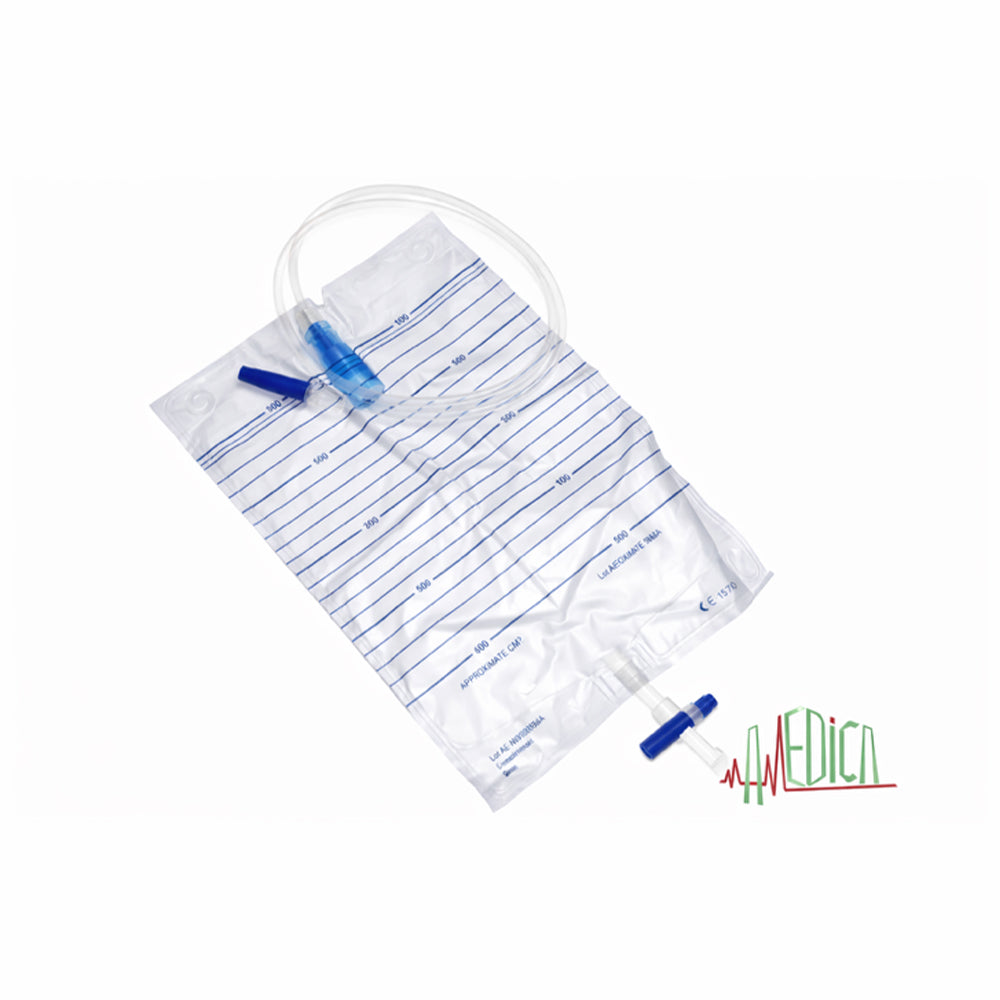 Poche à urine stérile avec robinet de vidange