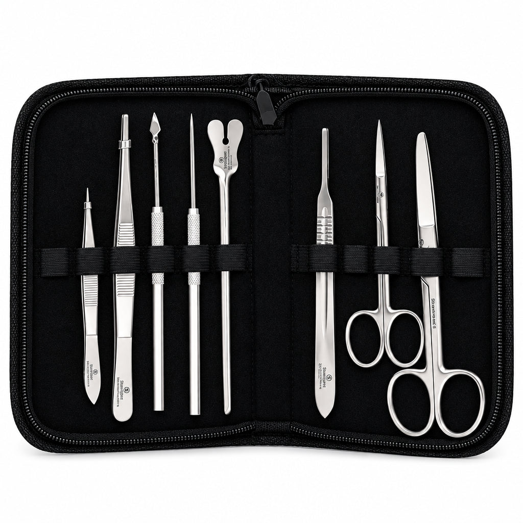 Trousse de dissection en acier inoxydable avec étui – Mamedica