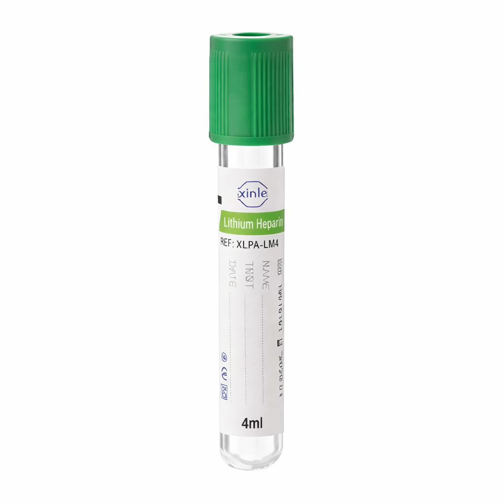 Tube de prélèvement sanguin pour plasma – Héparine lithium 100 unité – Bouchon vert