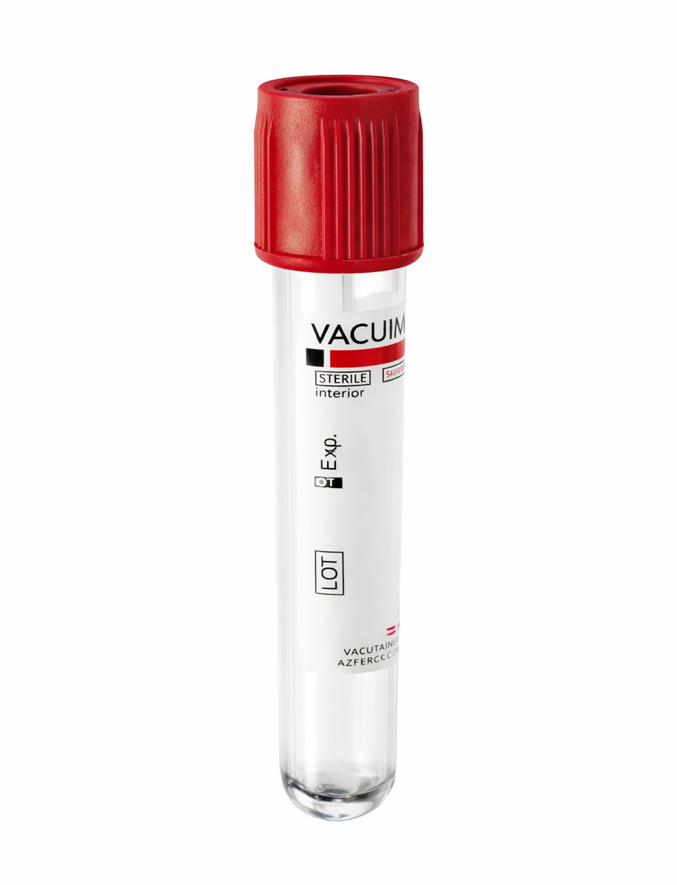 Tube de prélèvement sanguin pour sérum 100 unité – Bouchon rouge