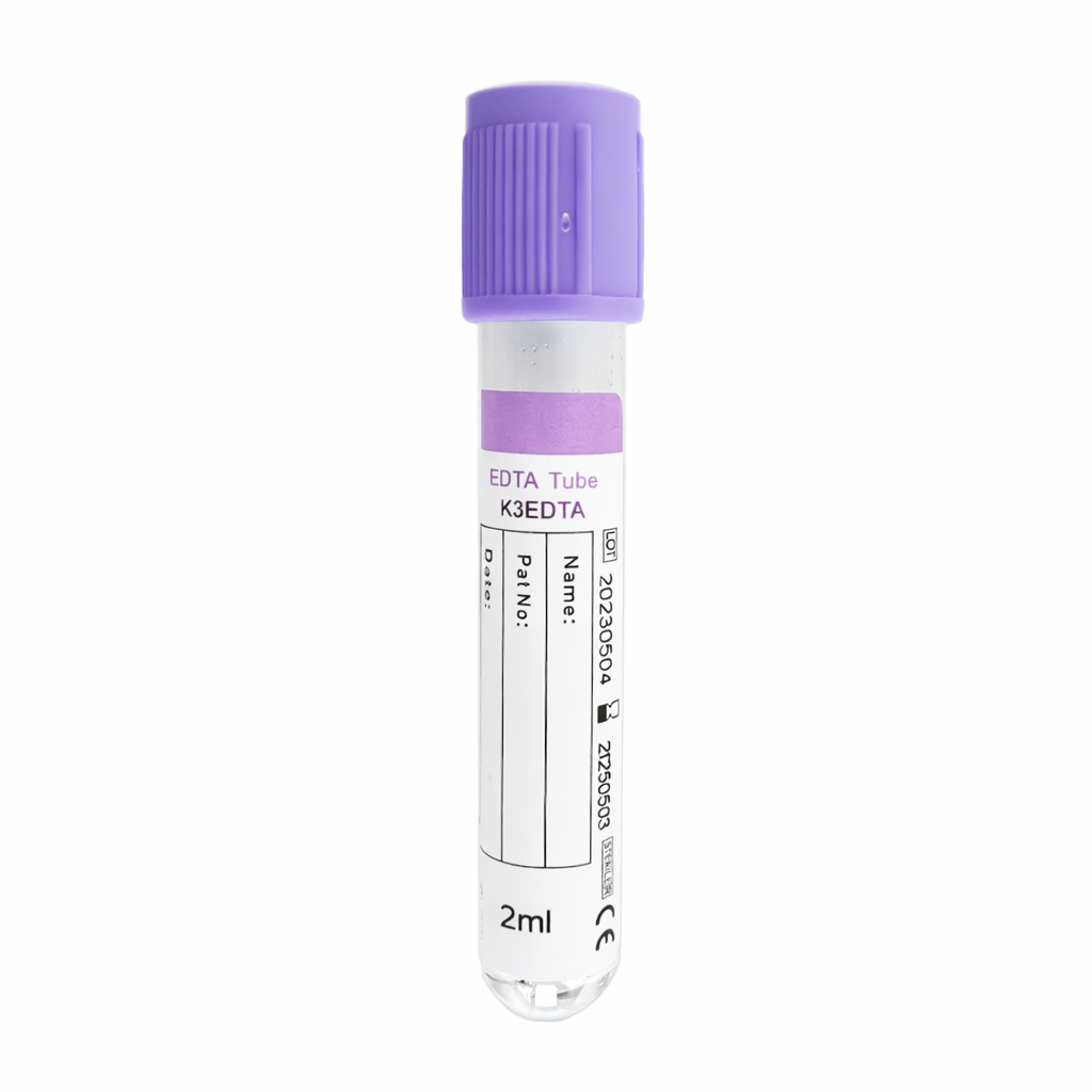 Tubes de prélèvement sanguin EDTA-K3 100 unité (bouchon violet)
