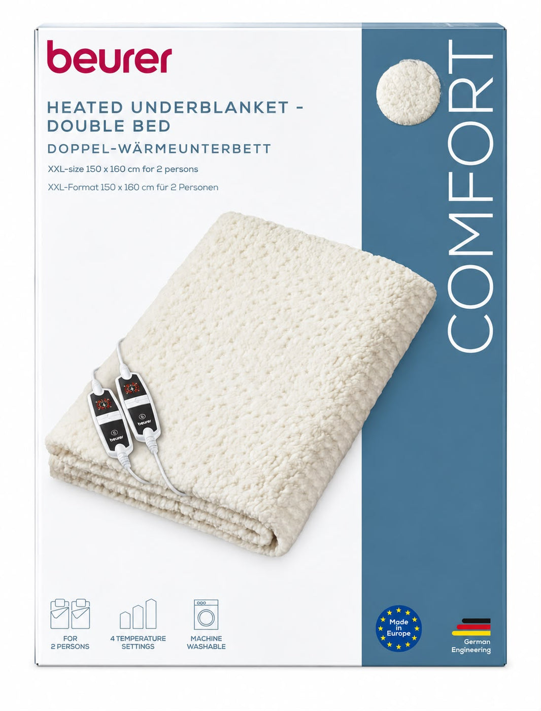 Beurer UB 56 XXL – Chauffe-matelas double 150 × 160 cm