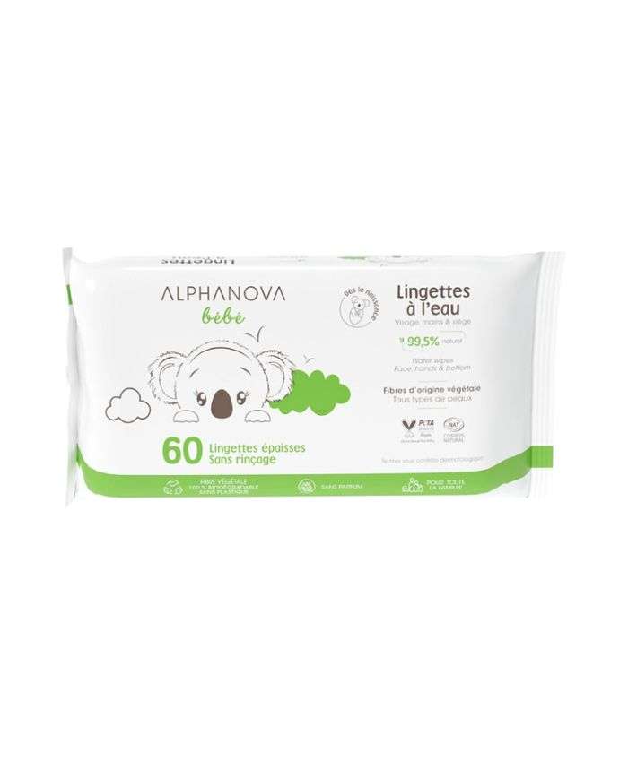 Lingettes Nettoyantes X60 Bébé Alphanova