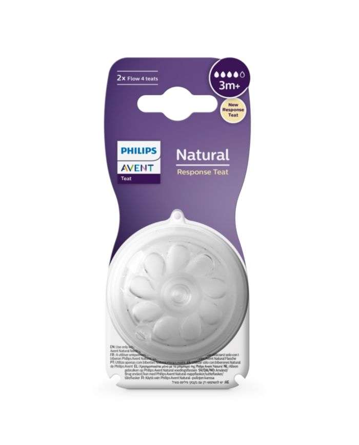 Avent Natural Tétine Response 3 mois+ Débit 4