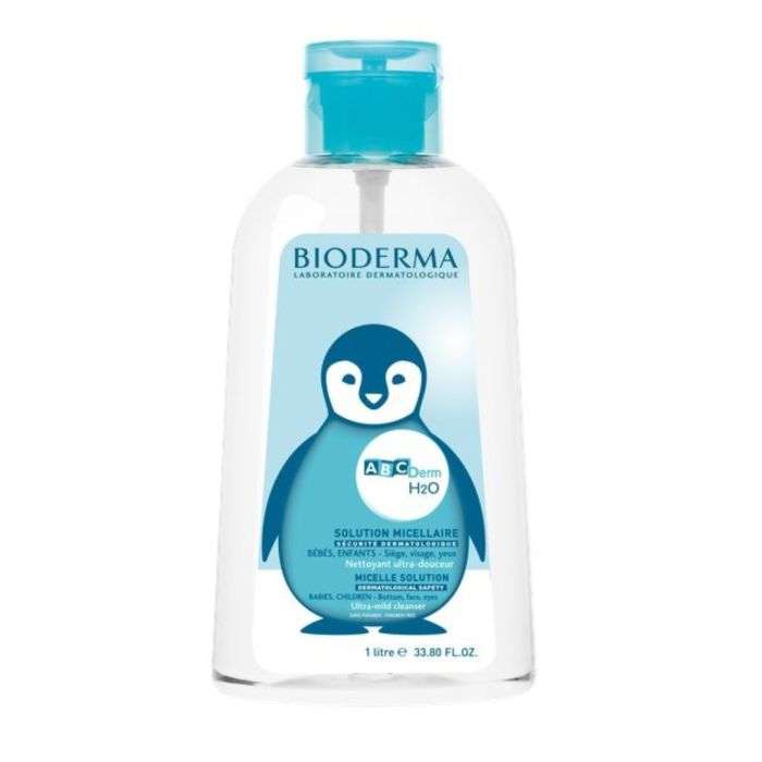 Bioderma ABCDerm H2O eau micellaire bébé, flacon-pompe 1 litre