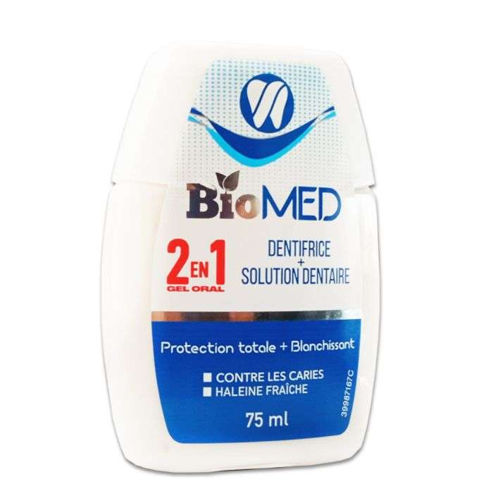 Biomed Gel Oral 2 en 1 Protection Totale et Blanchissant 75 ml