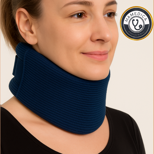 Collier cervical semi-rigide en mousse renforcée gris