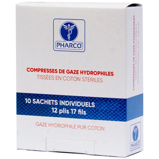 Compresses stériles Pharco 30 × 30 cm, boîte de 10 – Mamedica