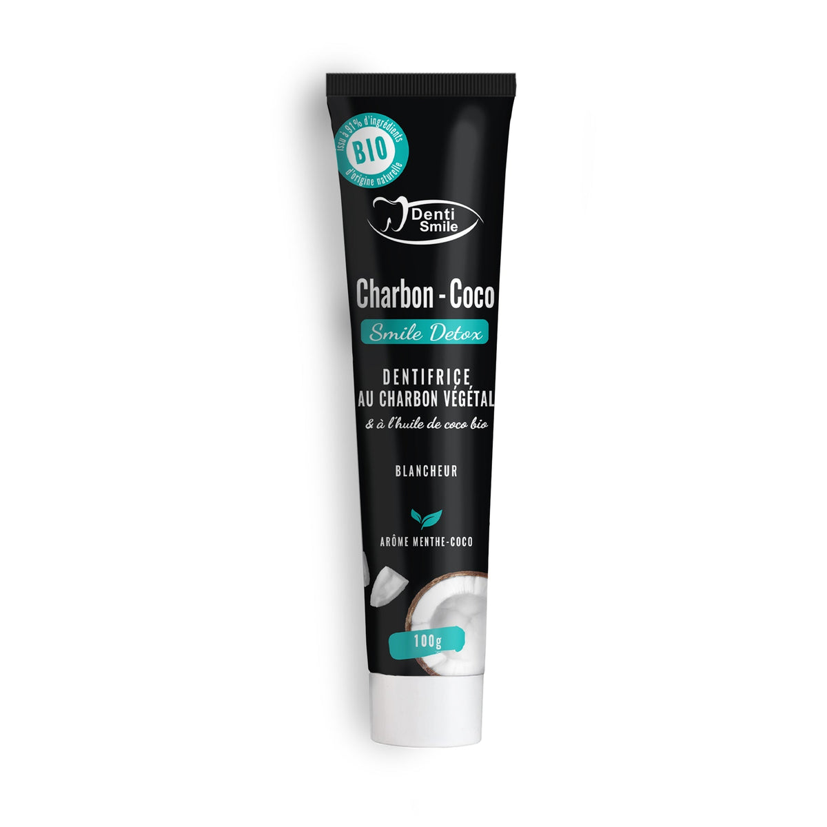 Denti Smile Smile Detox dentifrice charbon coco arôme menthe 100 g