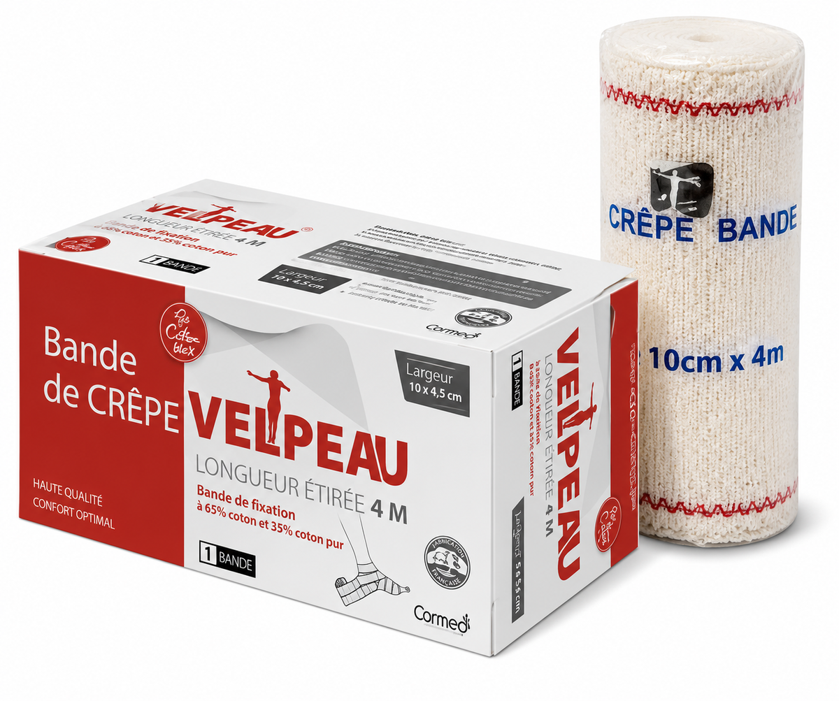 VELPEAU BANDE DE CREPE 4METRES 9 A 10CM
