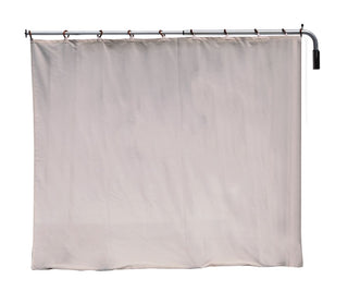 Paravent médical télescopique mural Fazzini 02.823.00 en aluminium avec tissu anti-feu