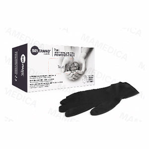 Gants d’examen noir, boîte de 100