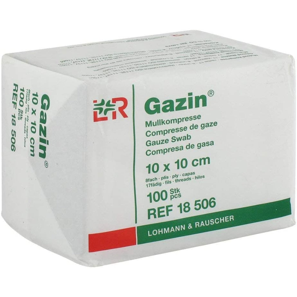 Lohmann & Rauscher Gazin – 100 compresses de gaze non stériles 10 × 10 cm, réf. 18506