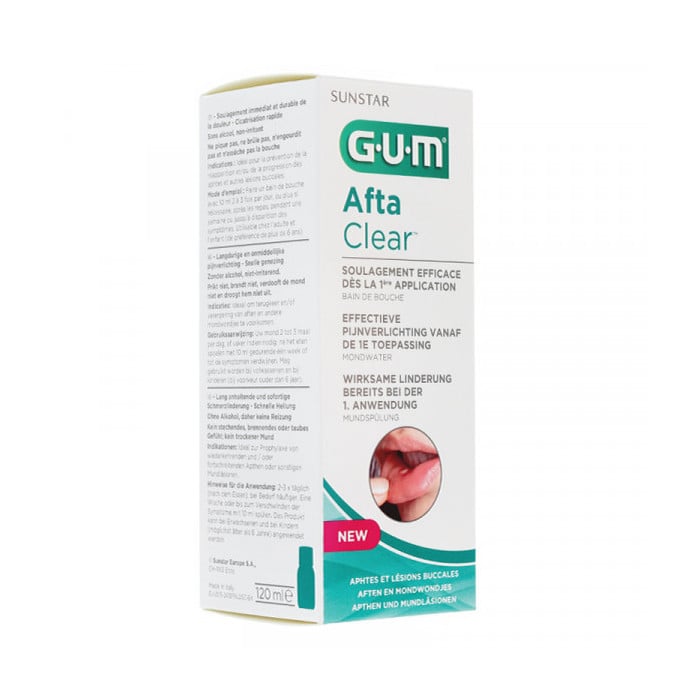 GUM AftaClear bain de bouche aphtes 120 ml réf. 2410