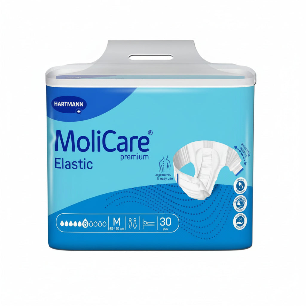 Hartmann Molicare Couches Elastic 6 Gouttes Jour 30 Pièces Taille M