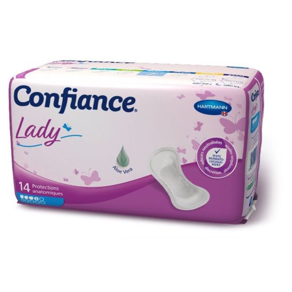 Hartmann Confiance Lady 4 gouttes, paquet de 14 protections anatomiques