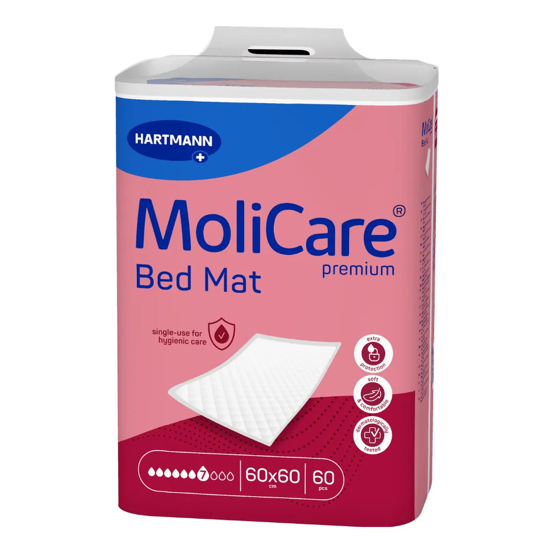 Hartmann MoliCare Premium Bed Mat 7 gouttes 60 × 60 cm – paquet de 60 alèses