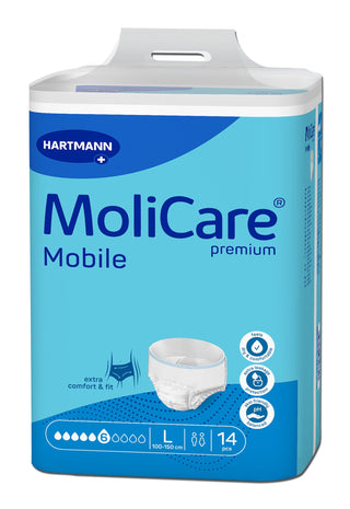 Hartmann MoliCare Premium Mobile 6 gouttes taille Large, paquet de 14