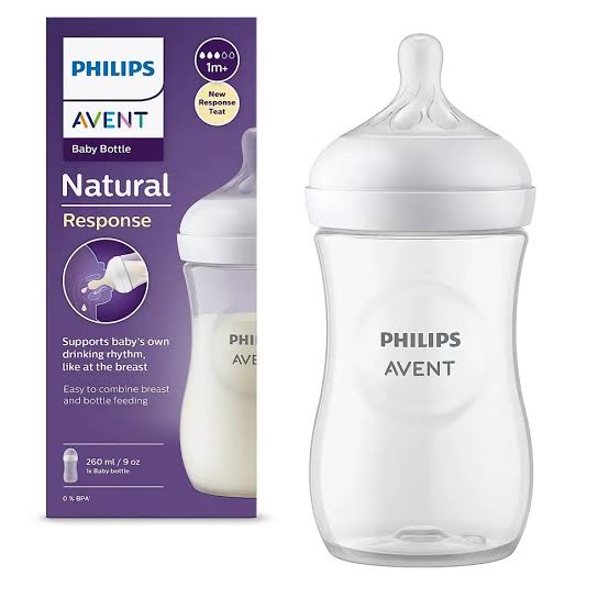 Philips Avent Natural Biberon 260 ml  - Tétine à Réponse Naturelle
