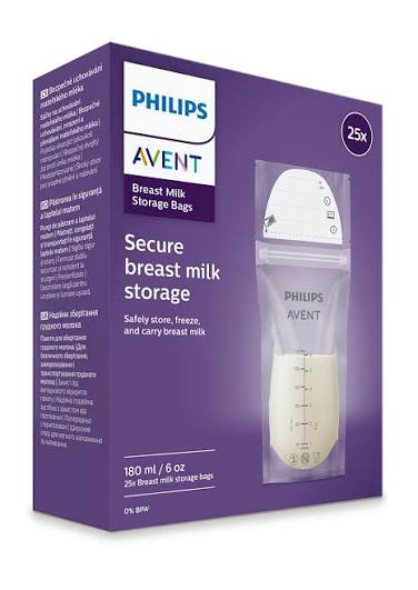 AVENT Sachets de conservation pour le lait maternel 180 ml – X25