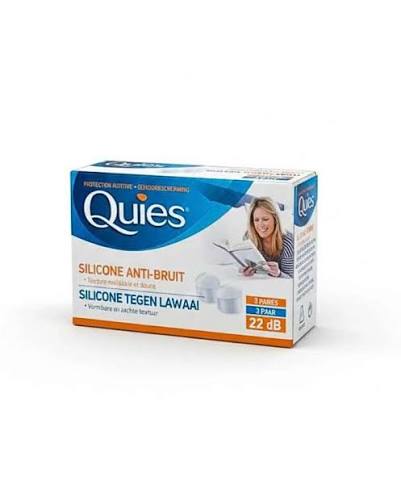 Bouchons d’oreilles Quies en silicone, 3 paires – Mamedica