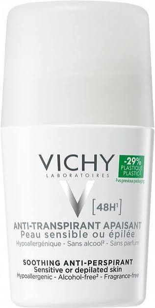 VICHY DEODORANT ANTI-TRANSPIRANT 48H PEAUX SENSIBLES OU EPILEES ROLL-ON 50ML