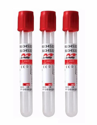 Tube de prélèvement Improvacuter à activateur de coagulation 4 ml, bouchon rouge, référence 612040202