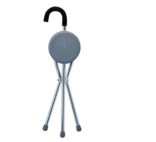 Canne siège Jasking JX-911L pliée montrant l’assise ronde