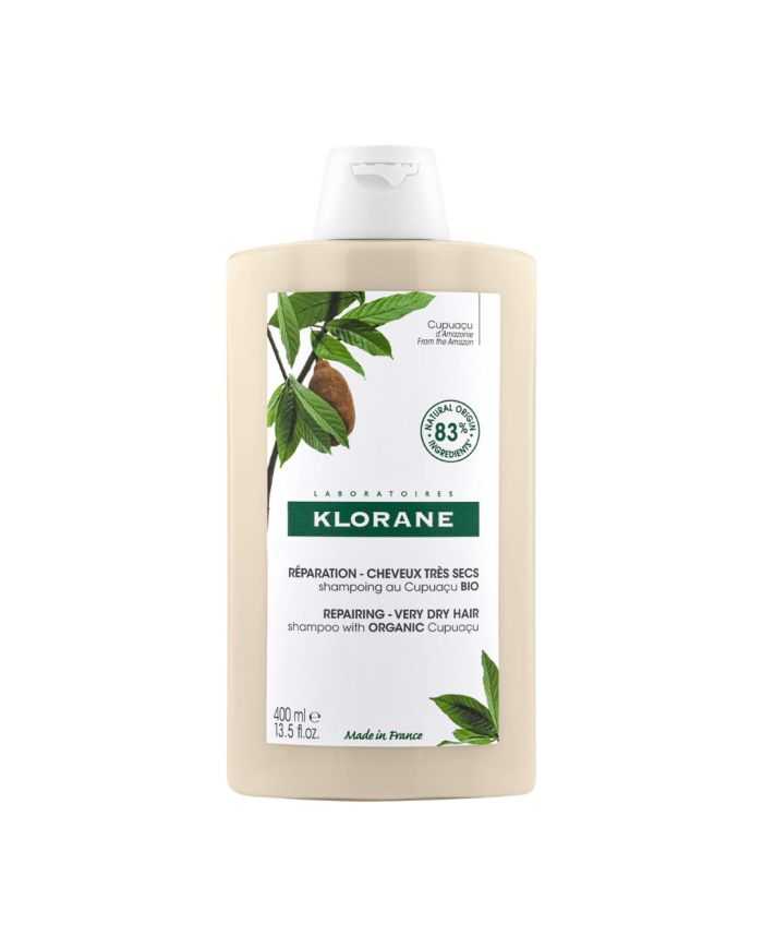 Klorane Shampoing Réparation au Cupuaçu Bio Cheveux Très Secs 400ml