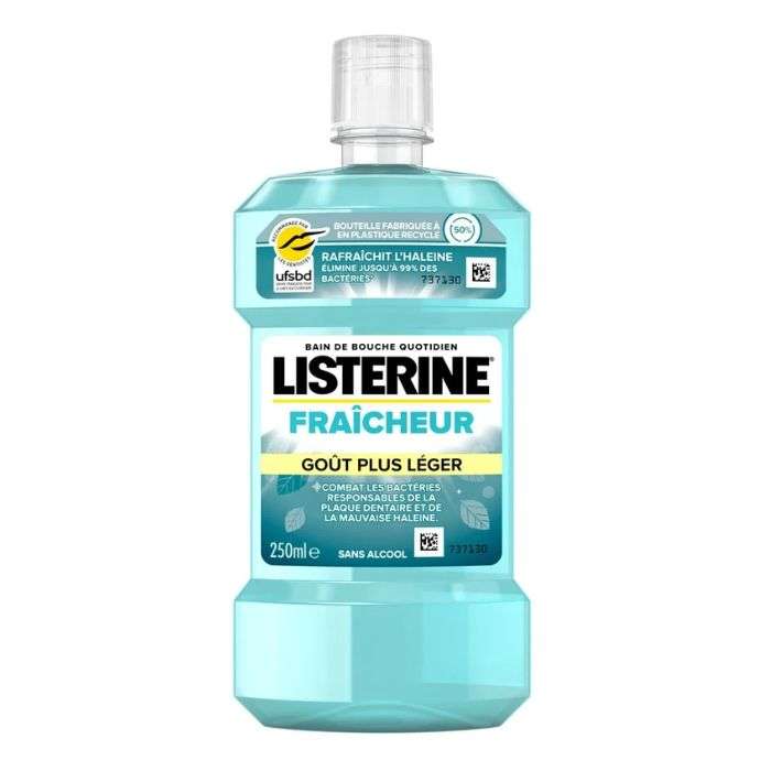 Listerine Fraîcheur goût plus léger sans alcool 250 ml