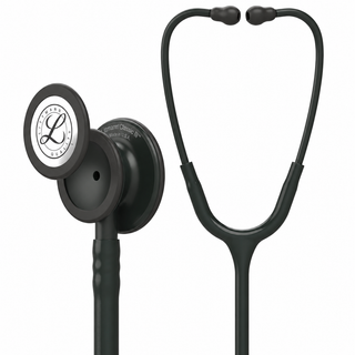 Stéthoscope Littmann Classic III – Noir mat – All Black – vue du pavillon et de la tubulure