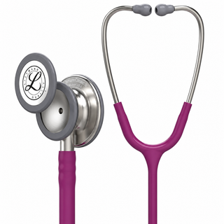Stéthoscope Littmann Classic III – Violet prune – vue du pavillon et de la tubulure